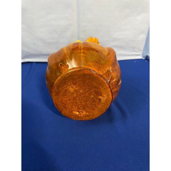 GLAZED Pottery Round Brown Vase - Picture 3 of 4